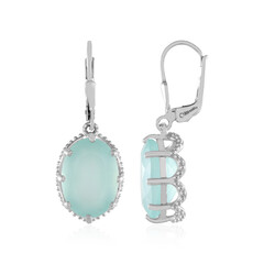 Orecchini in argento con Calcedonio Acqua