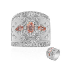 Anello in argento con Zaffiro Padparadscha (Dallas Prince Designs)