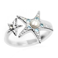 Anello in argento con Perla di Acqua Dolce