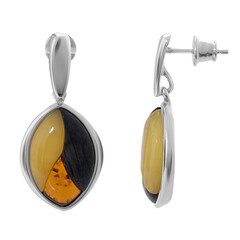 Orecchini in argento con Ambra Baltica