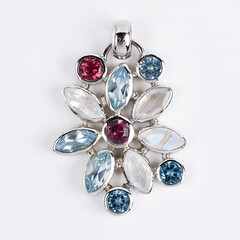 Ciondolo in argento con Labradorite Bianca