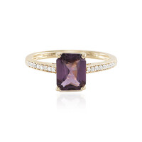Anello in oro con Spinello Lavanda Luc Yen (AMAYANI)