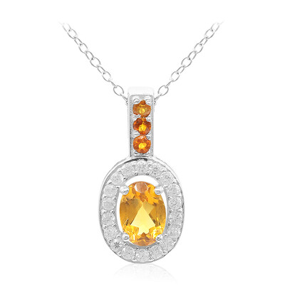 Collana in argento con Citrino Madeira