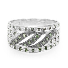 Anello placcato in platino con Diamante Fancy