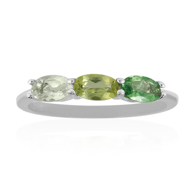 Anello in argento con Tsavorite della Tanzania
