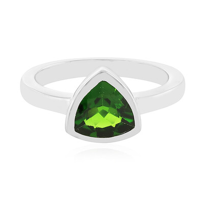 Anello in argento con Diopside Russo