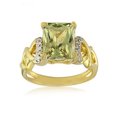 Anello placcato in oro con Zultanite