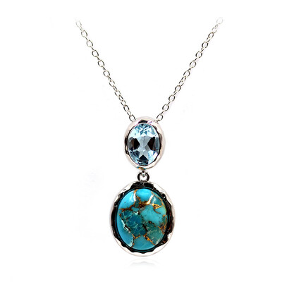 Collana in argento con Turchese Ramato Blu (Faszination Türkis)