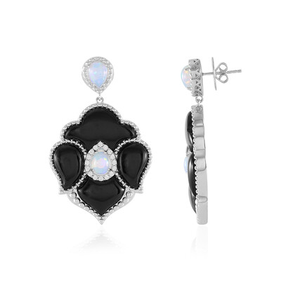 Orecchini in argento con Agata Nera (Dallas Prince Designs)