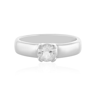 Anello in argento con Topazio Bianco