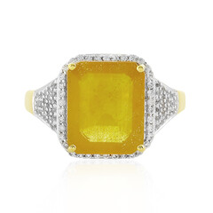 Anello in argento con Zaffiro Giallo del Madagascar