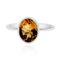 Anello in argento con Scapolite Cognac