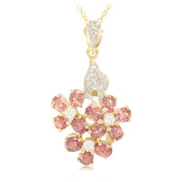 Collana in oro con Zaffiro Padparadscha (non riscaldato) (AMAYANI)