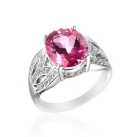 Anello in argento con Topazio Rosa