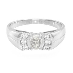 Anello in argento con Zaffiro Bianco