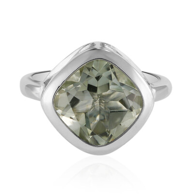 Anello in argento con Ametista Verde (MONOSONO COLLECTION)