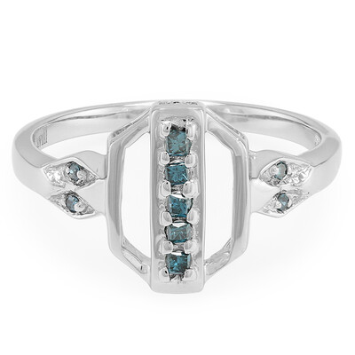 Anello placcato in platino con Diamante Fancy