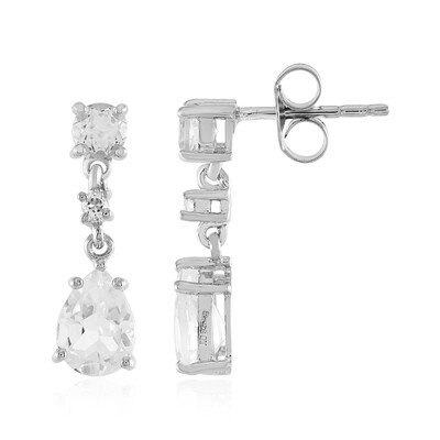 Orecchini in argento con Topazio Bianco