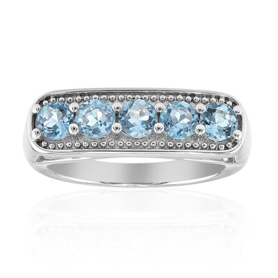 Anello in argento con Acquamarina Santa Maria