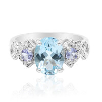 Anello in argento con Topazio Blu Cielo