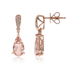 Orecchini in oro con Morganite AAA