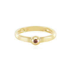 Anello in argento con Diamante Rosso I3