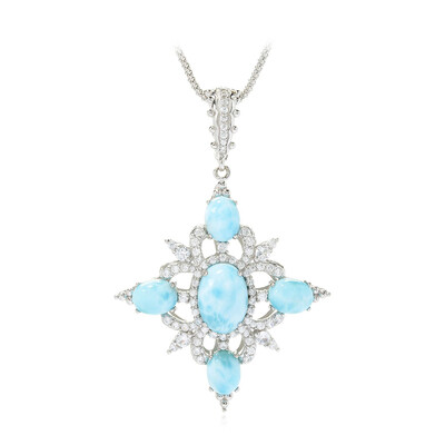 Collana in argento con Larimar (Dallas Prince Designs)