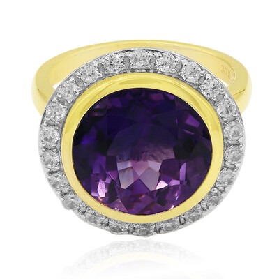 Anello in oro con Ametista Uruguay