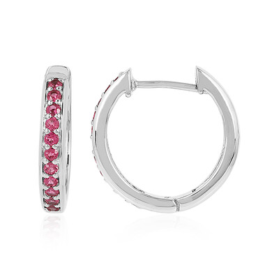 Orecchini in argento con Spinello Rosa