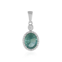 Ciondolo in argento con Fluorite Verde
