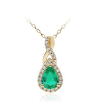 Collana in oro con Smeraldo Zambia AAA