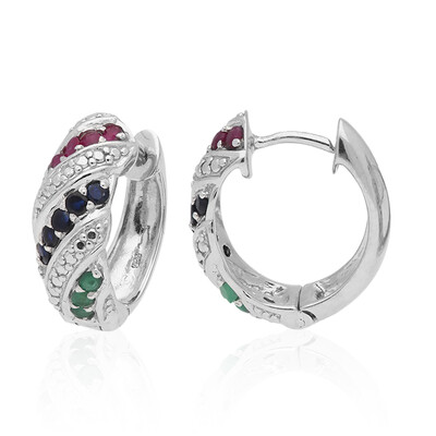 Orecchini in argento con Smeraldo Zambia