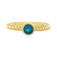 Anello in argento con Apatite Blu Neon