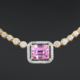 Collana in oro con Kunzite AAA (de Melo)