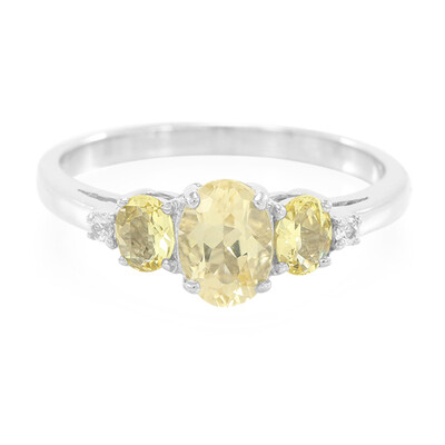 Anello in argento con Berillo Giallo
