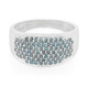 Anello placcato in platino con Diamante Fancy