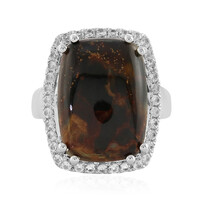 Anello in argento con Pietersite Dorata
