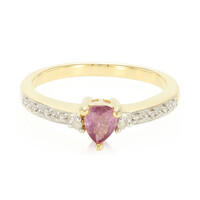 Anello in oro con Zaffiro Padparadscha (non riscaldato)