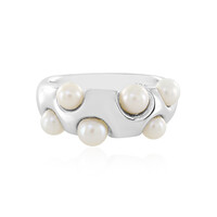 Anello in argento con Perla d'Acqua Dolce Bianca (de Melo)