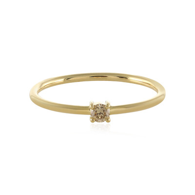 Anello in oro con Diamante Champagne SI1