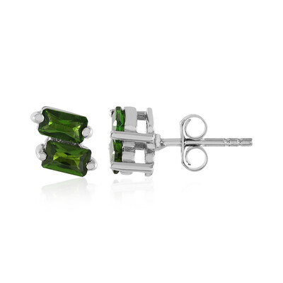 Orecchini in argento con Diopside Russo