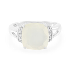 Anello in argento con Pietra di Luna Bianca