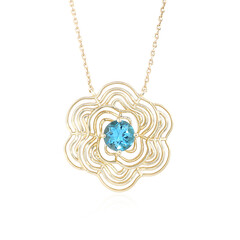 Collana in oro con Topazio Blu Svizzero (Ornaments by de Melo)