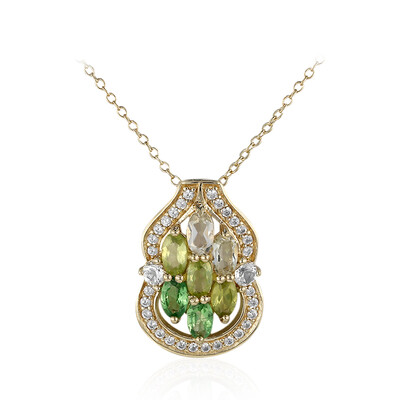 Collana in argento con Peridoto della Birmania