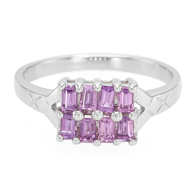 Anello in argento con Zaffiro Ceylon Porpora (non riscaldato)