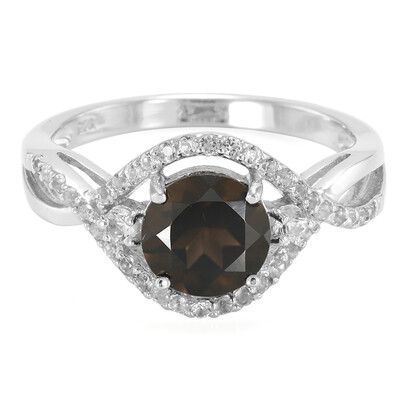Anello in argento con Quarzo Fumè