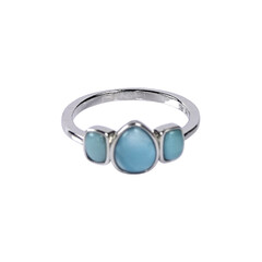 Anello in argento con Larimar