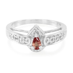 Anello in argento con Zaffiro Arancione