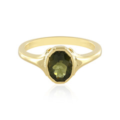 Anello in argento con Moldavite