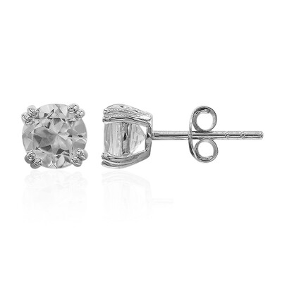 Orecchini in argento con Topazio Bianco